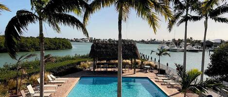 Outdoor pool, a heated pool