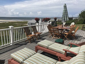 Outdoor dining - Large waterfront family home in a great location, spectacular views! RPSH003 (Provincetown)