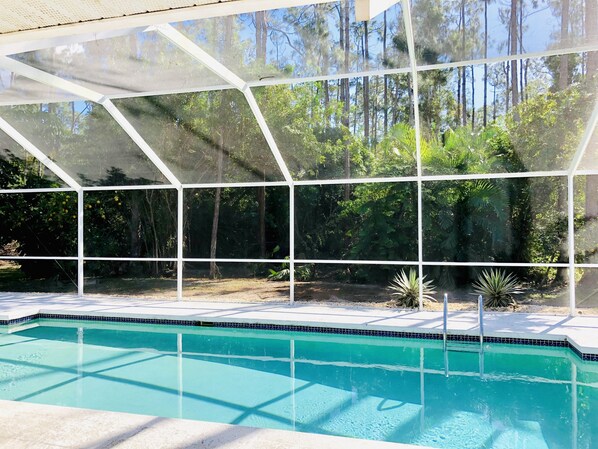 Outdoor pool, a heated pool