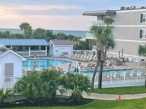 Outdoor pool, a heated pool