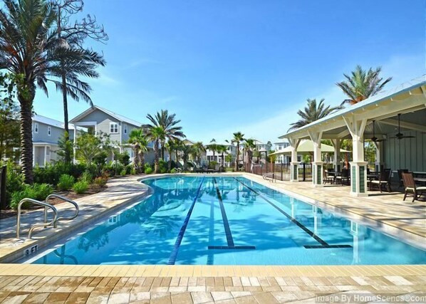 A heated pool