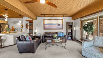 Televisión y chimenea