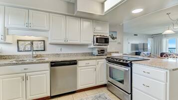 Microwave, oven, stovetop, dishwasher