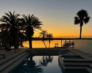 Outdoor pool, a heated pool