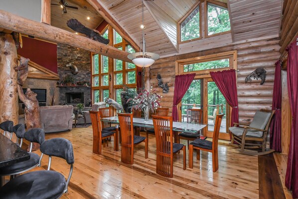 House, Multiple Beds, Fireplace | Dining