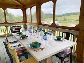 Outdoor dining - FRENCH WOODS FARMHOUSE | TimeOut NY's Pick | Hot tub | Pond | Dogs OK | NYC=2hr (Hancock)