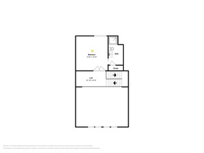 A floor plan with a bedroom measuring 13'6" x 14'6", a loft measuring 12'10" x 6'6", and a bathroom. - Summer Haven by Taylor Made Deep Creek (Oakland)