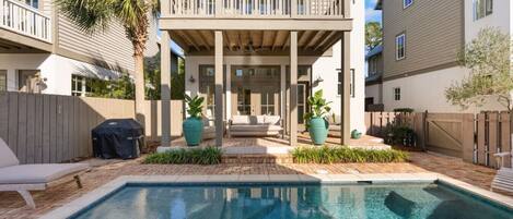 Outdoor pool, a heated pool