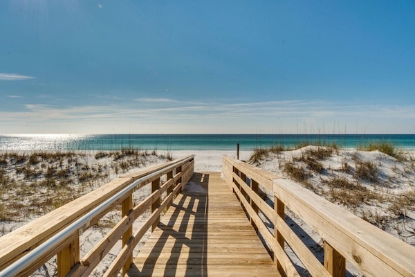 Early morning before the chairs and umbrellas get setup