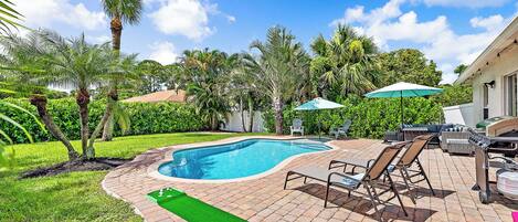 Udendørs pool, opvarmet pool