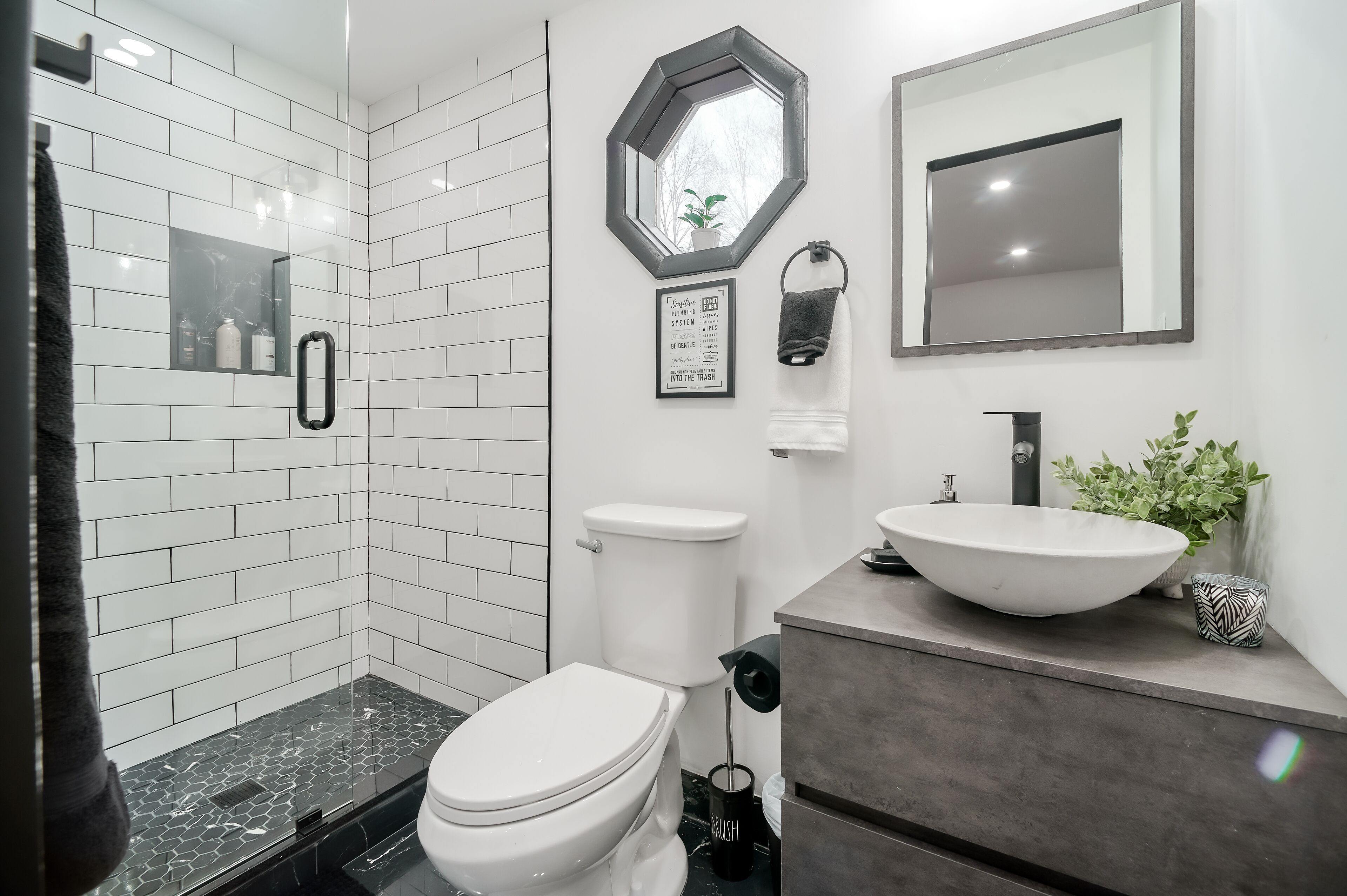 Bathtub, hair dryer, towels, soap