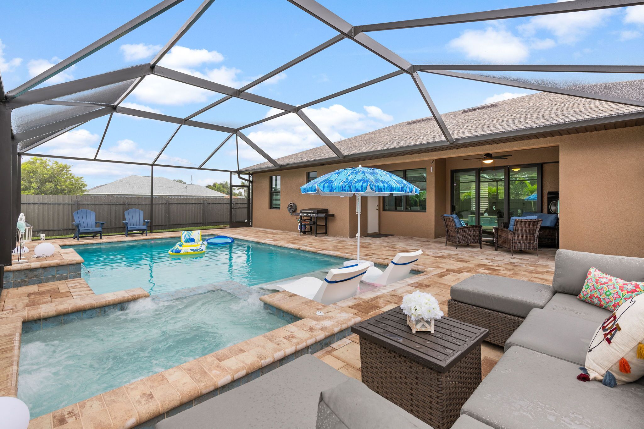 Piscina externa, piscina aquecida