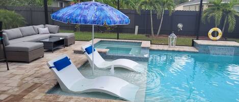 Outdoor pool, a heated pool