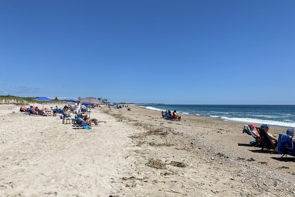 Plage à proximité, chaises longues, serviettes de plage