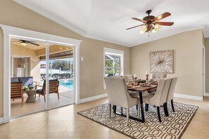 Dining - Professional Designed Home on Freshwater Canel with Saltwater Pool!  (Cape Coral)