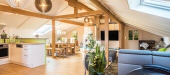 Luxurious Penthouse Apartment Close to Lake Constance with Garden & Wi-Fi