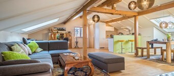 Luxueux appartement de type penthouse à proximité du lac de Constance avec jardin et Wi-Fi