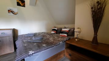 1 makuuhuone, tallelokero huoneessa, vauvan matkasänky, Wi-Fi