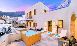 Terrace/patio - Sun Stone Villa Heated Whirpool (Kournas Village)