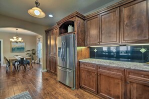 Fridge, microwave, stovetop, dishwasher - Luxe Canyon Lake Home w/ Gorgeous Lake Views! (Canyon Lake)