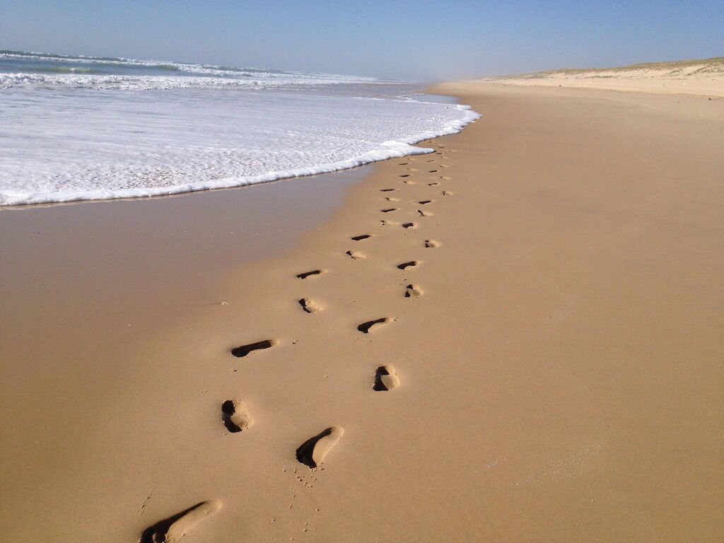 Vlak bij het strand