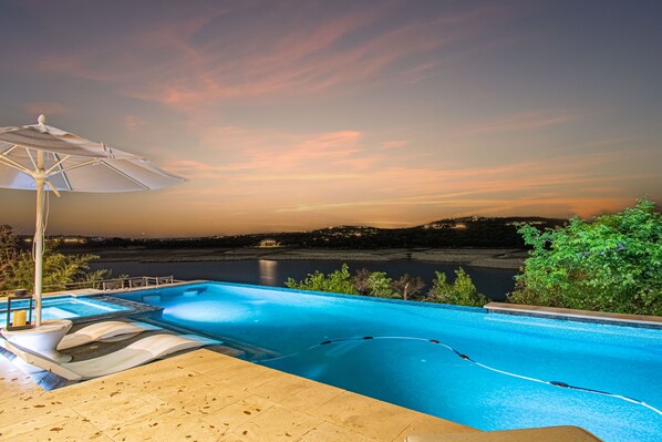 Outdoor pool, an infinity pool