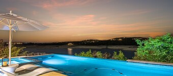 Family & dog friendly luxury waterfront home with pool, hot-tub and boat dock