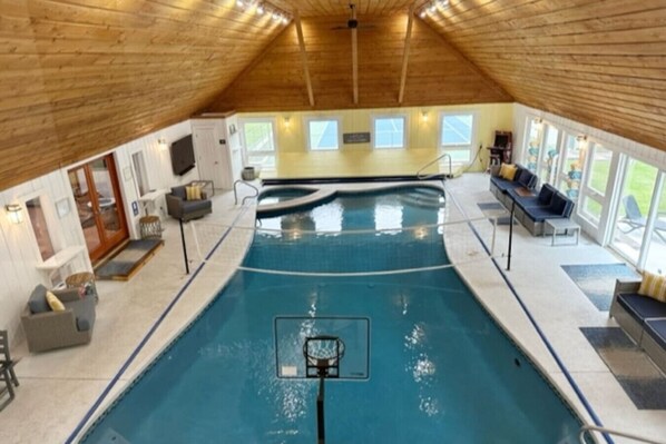 Indoor pool, a heated pool