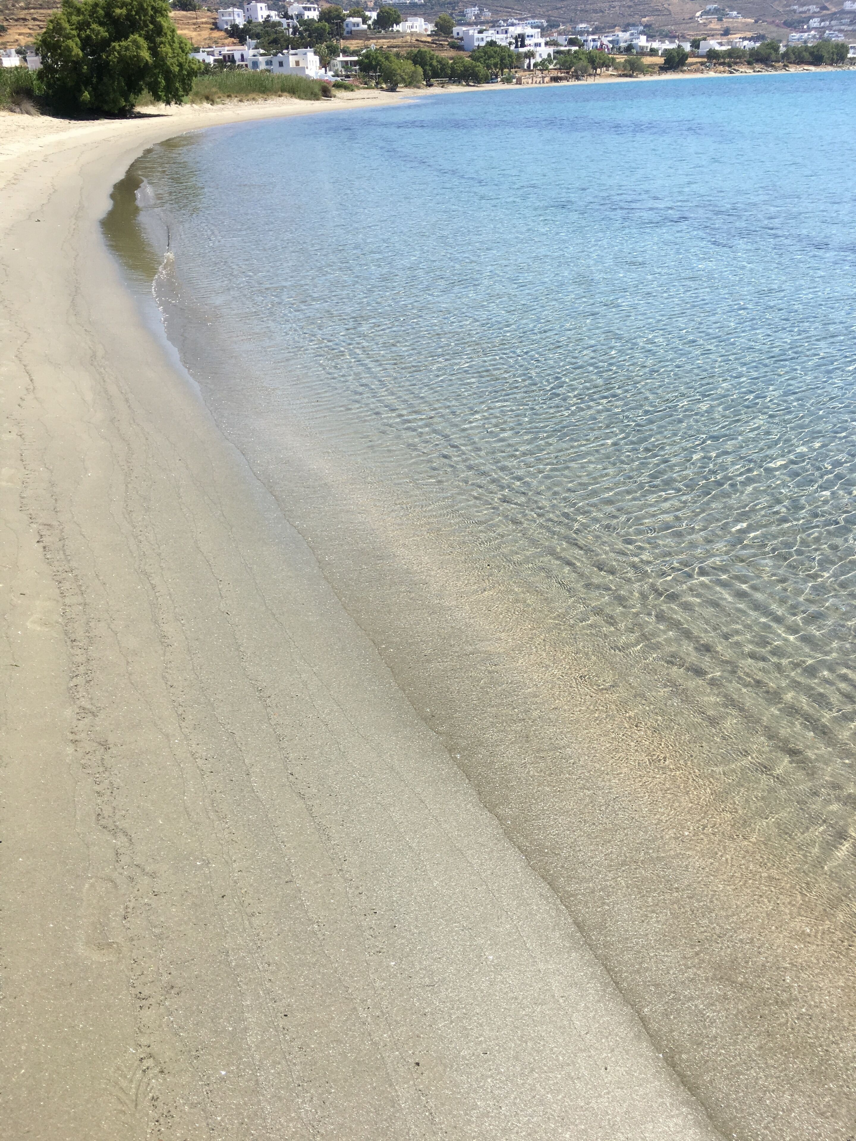 On the beach, sun loungers, beach towels