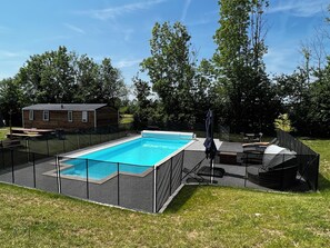 Piscine extérieure, piscine chauffée