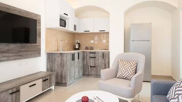 Basic Apartment | Egyptian cotton sheets, premium bedding, memory foam beds, minibar