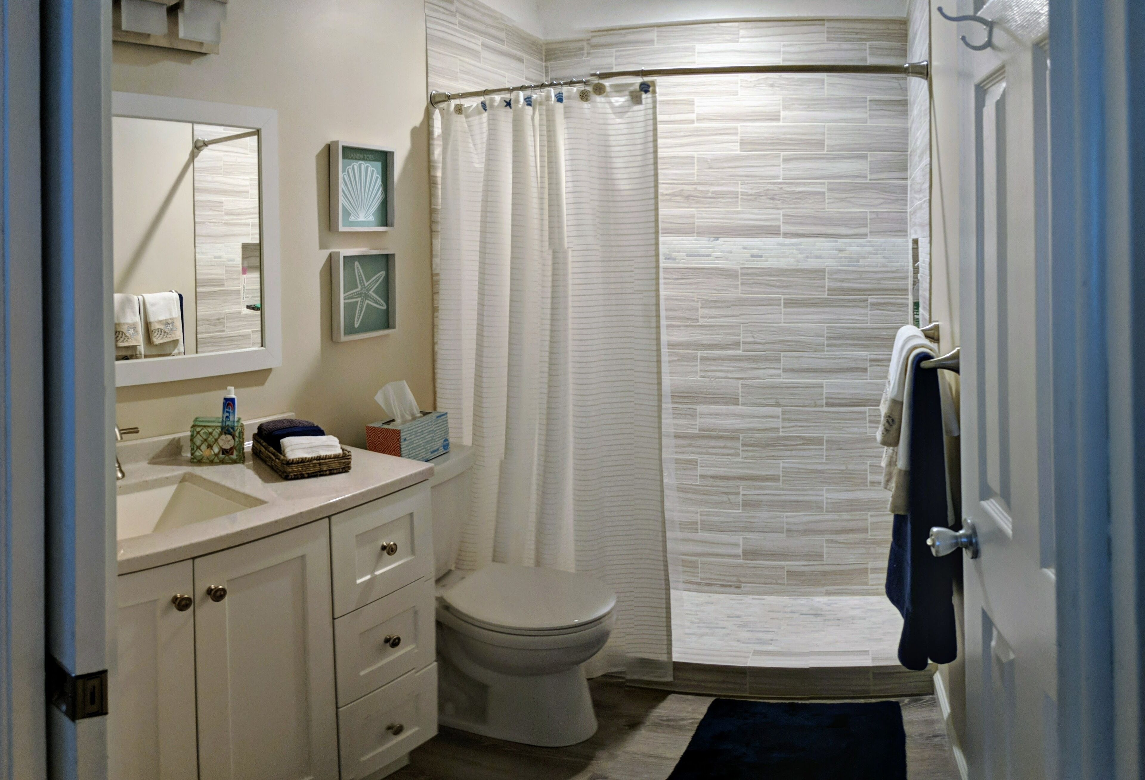 Shower, toilet paper