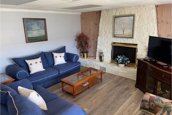 Télévision, cheminée