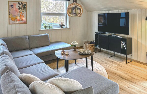 Télévision, cheminée, lecteur de DVD, table de tennis de table