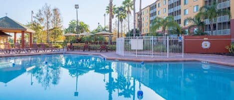 Outdoor pool, a heated pool