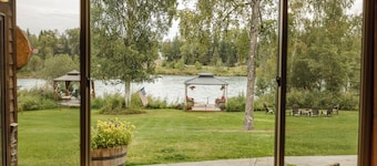 5 bed 3 bath gorgeous Kenai River House. Private world class fishing just steps