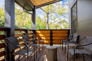 Terrace/patio - Wildwood Flower | Pet-friendly 4BR Home | Asheville | Hot Tub (Asheville)