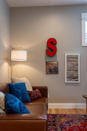 Smart TV, fireplace - Little Sadie | Pet Friendly Luxury 4-Bedroom Asheville Villa with Hot Tub (Asheville)