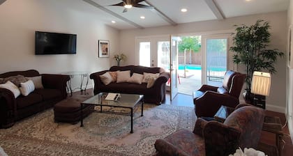 Your Spacious Private Getaway with Pool , 5 bedrooms, sleeps up to 12 guests