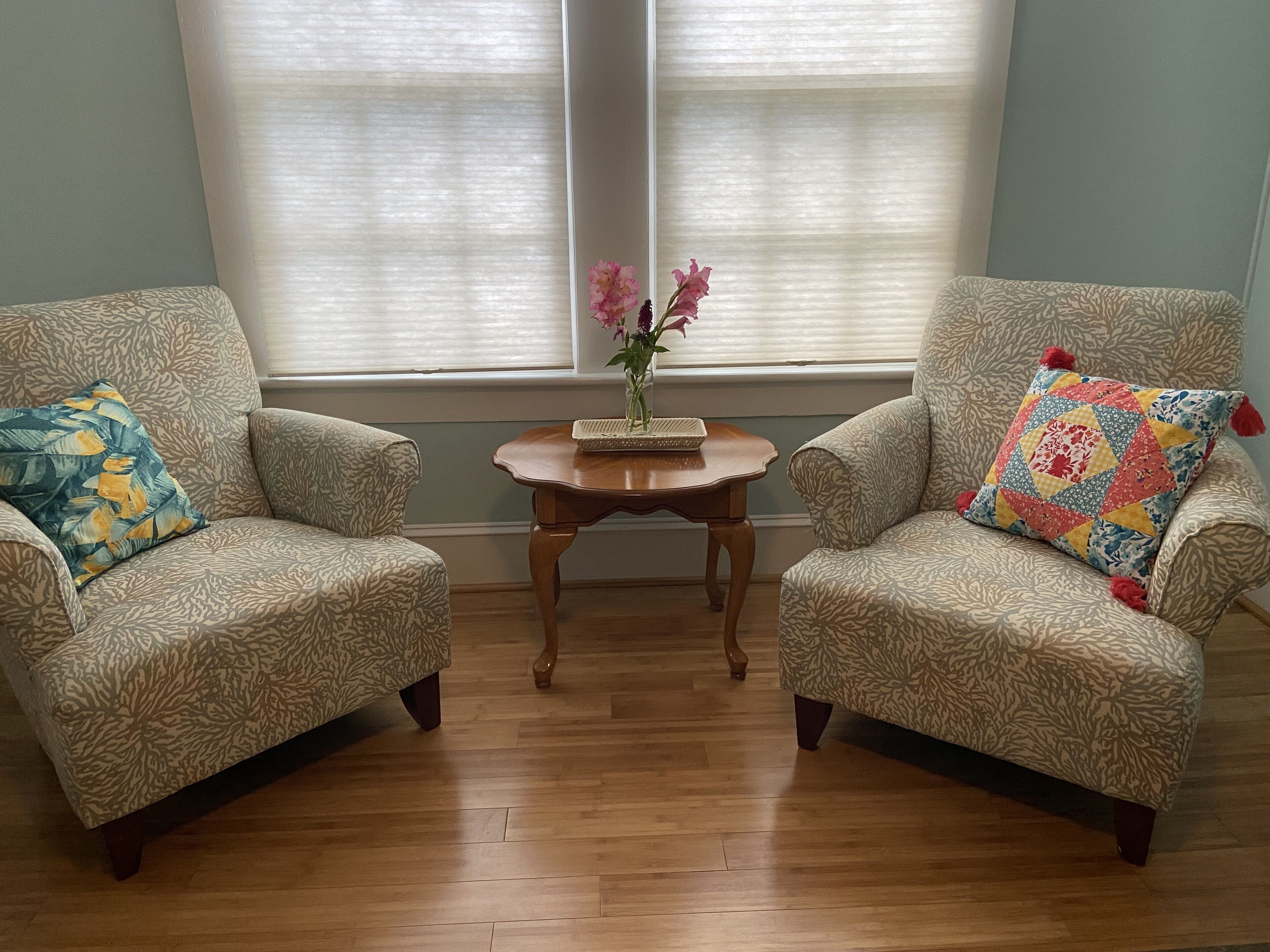 Sitting area in dining room