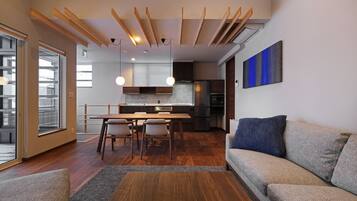 Apartment, 2 Bedrooms | Living area | Smart TV