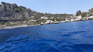 Ferienhaus, 1 Schlafzimmer, Terrasse, Gartenblick | Strand