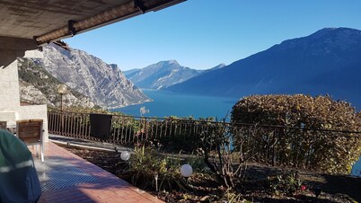 Holiday feeling Lake Garda Limone mountain / lake view