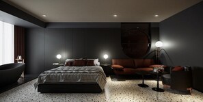 Habitación ejecutiva doble | 1 dormitorio, caja fuerte, sistema de insonorización