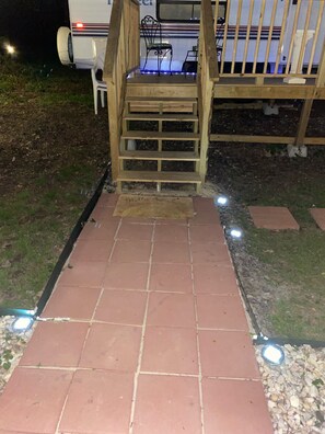 Terrace/patio - Glamping at it's best! Sleeps 4, Porch w/grill Fire pit Big outdoor living space (High Point)