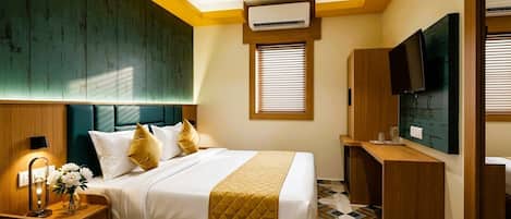 Colchones con efecto memoria, minibar y escritorio