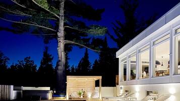 Piscine extérieure, piscine chauffée