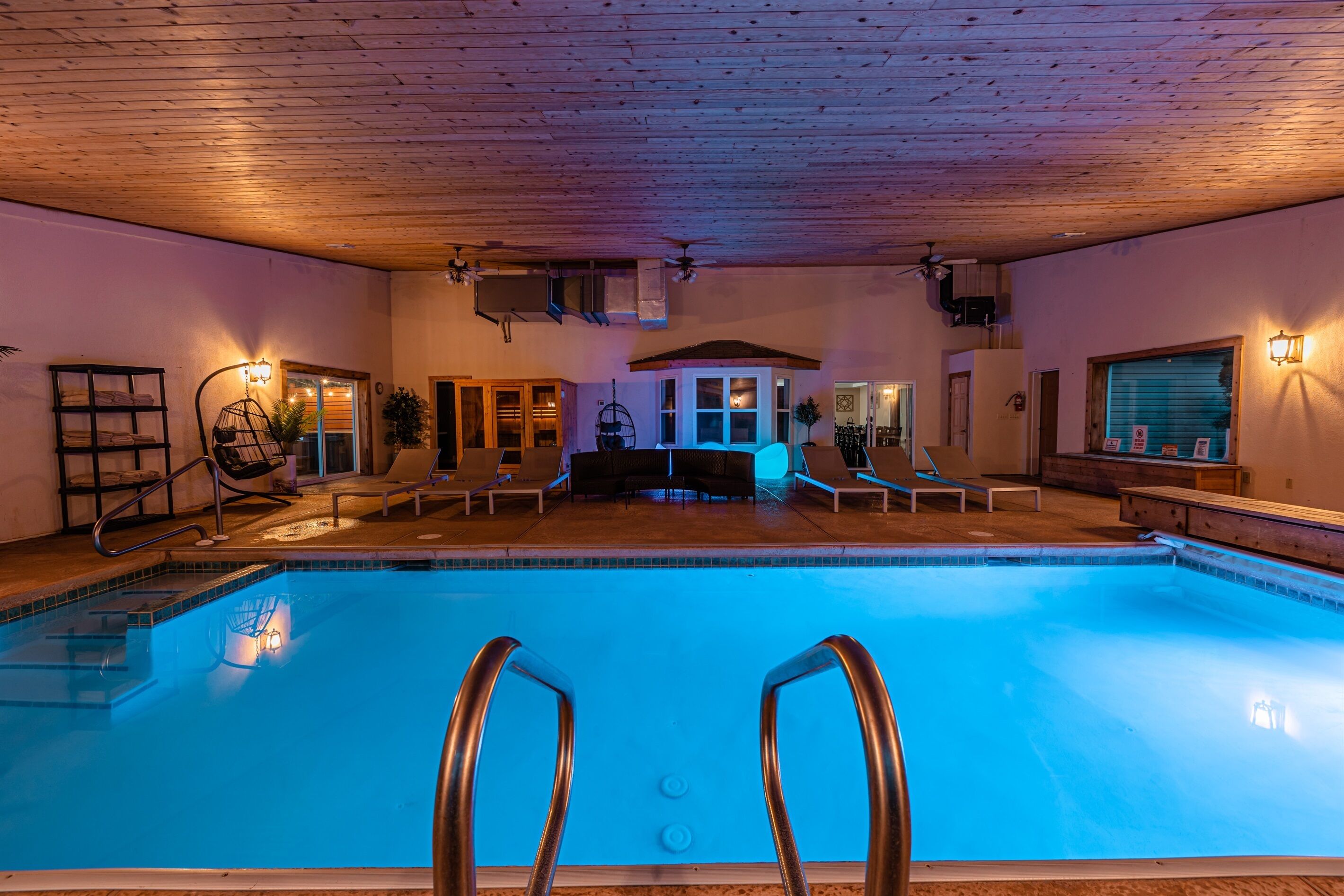 Private indoor heated pool open 365 days