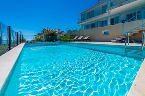 Outdoor pool, a heated pool - Villa with exceptional views (Labin)