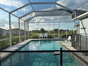 Outdoor pool, a heated pool